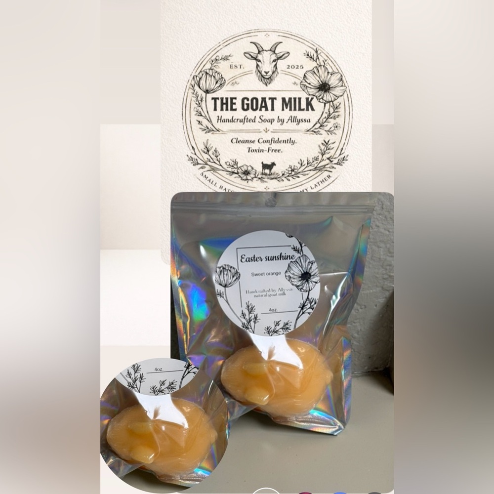 Handcrafted Easter Sunshine Goat Milk  - Sweet Orange bar
